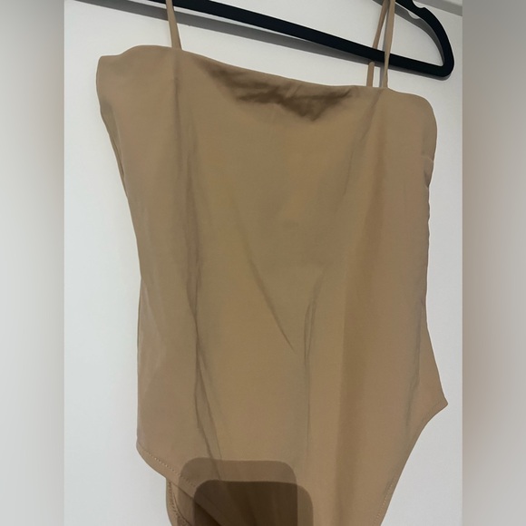 NWOT Zara Beige Nude Bodysuit Size Medium - Picture 5 of 7